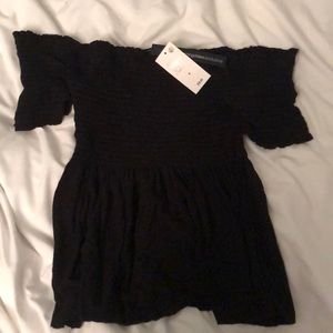 Off the shoulder top. Flowy at the bottom